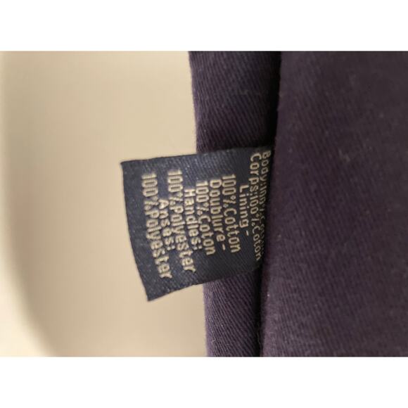 Inouitoosh Street Bag 100% Cotton Shopping Tote Printed Blue White Batik & Plaid - Picture 8 of 8